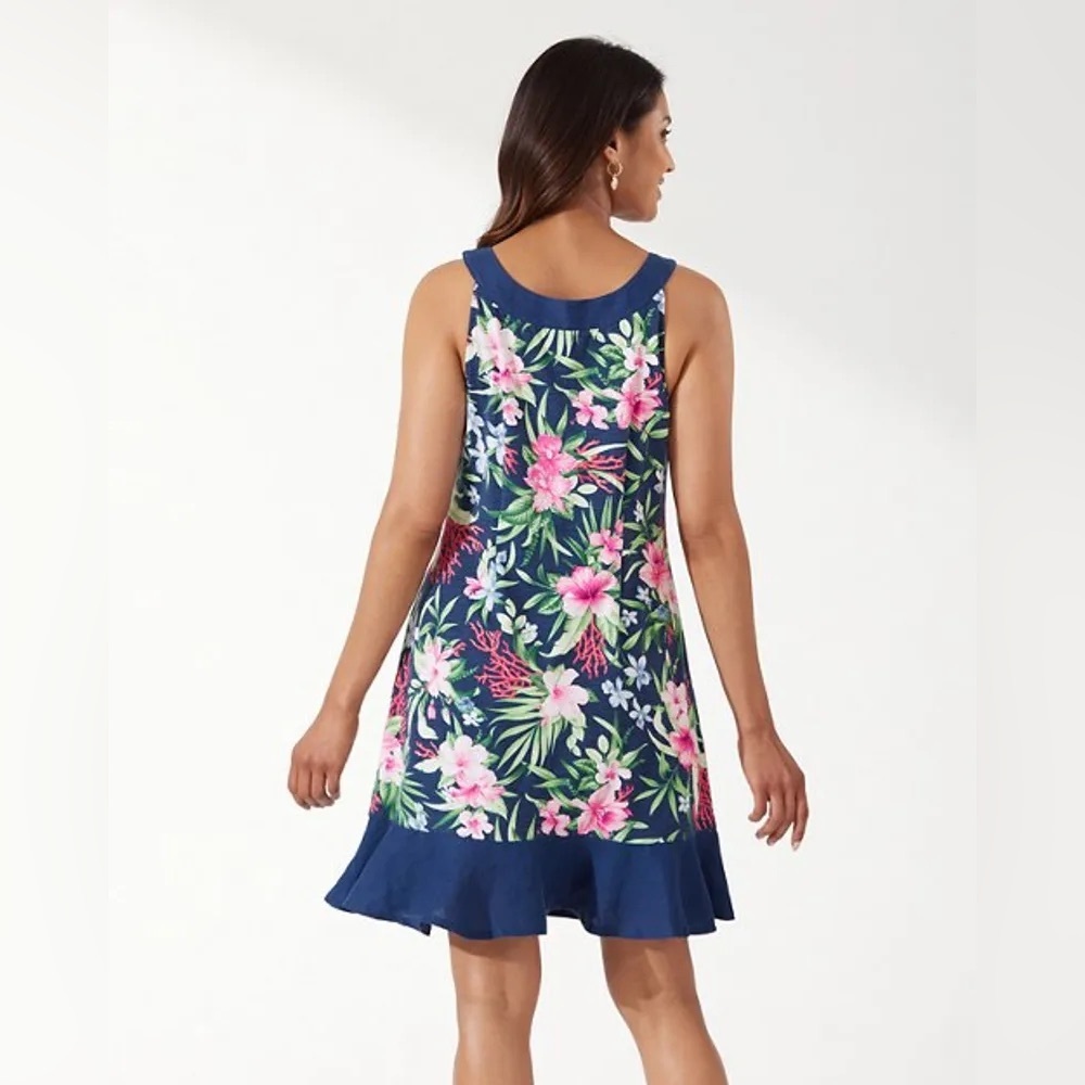NWT Tommy Bahama Women’s Marina Coral Lane Sundress M - Picture 2 of 4